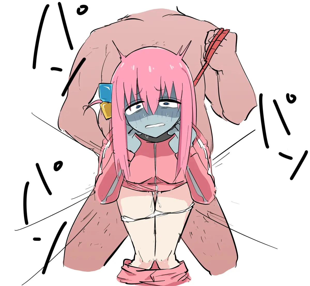 伊地知星歌が首絞め姿で妊婦として描かれたイラスト